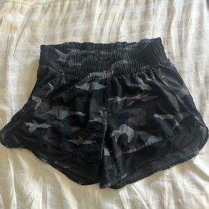 Black camo Athleta athletic shorts